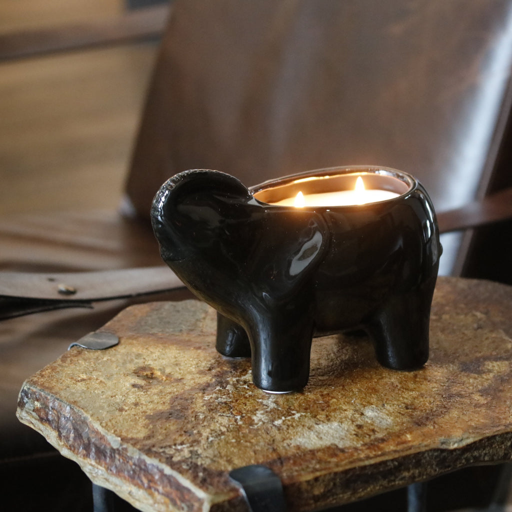 black elephant candle