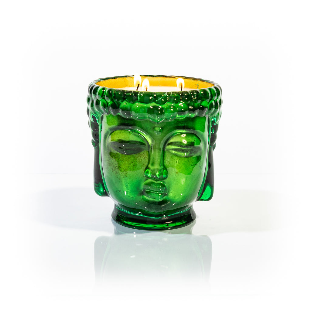glass-buddha-head-candle-with-24-gold-lining-3-cotton-wicks-soy-wax